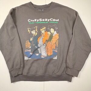 TLC CrazySexyCool World Tour Graphic Sweatshirt Mens L Y2K